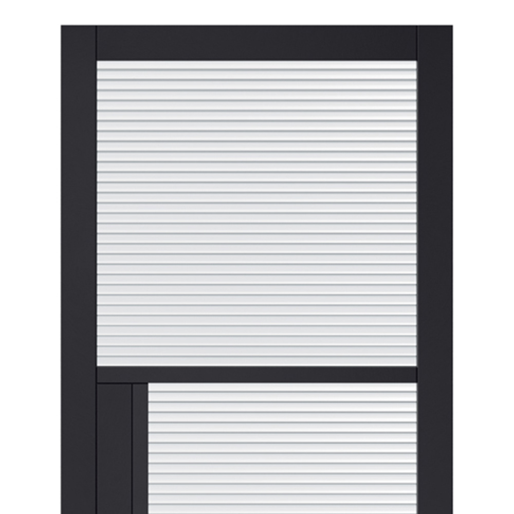 LPD Tribeca Black 3L Reeded Glass Internal Door 1981 x 762mm Image 2
