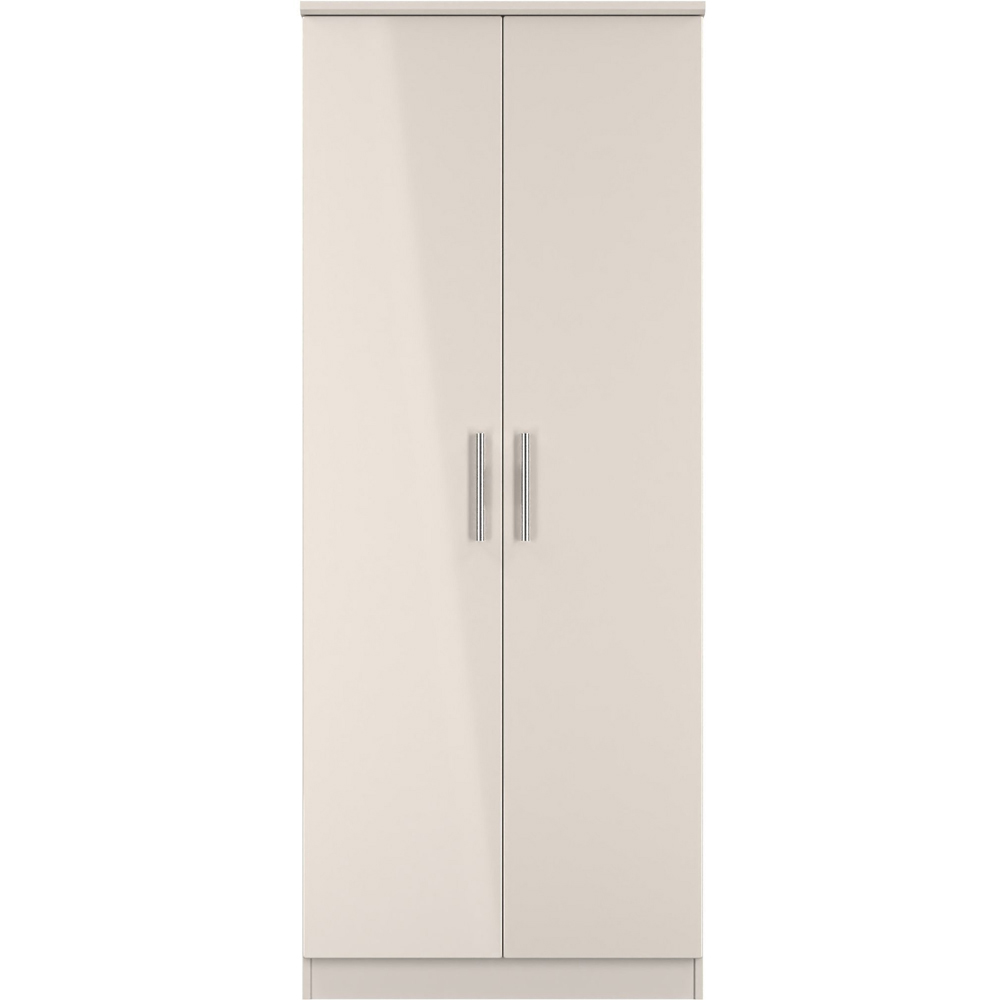 Crowndale Knightsbridge 2 Door Kashmir Gloss Wardrobe Ready Assembled Image 2