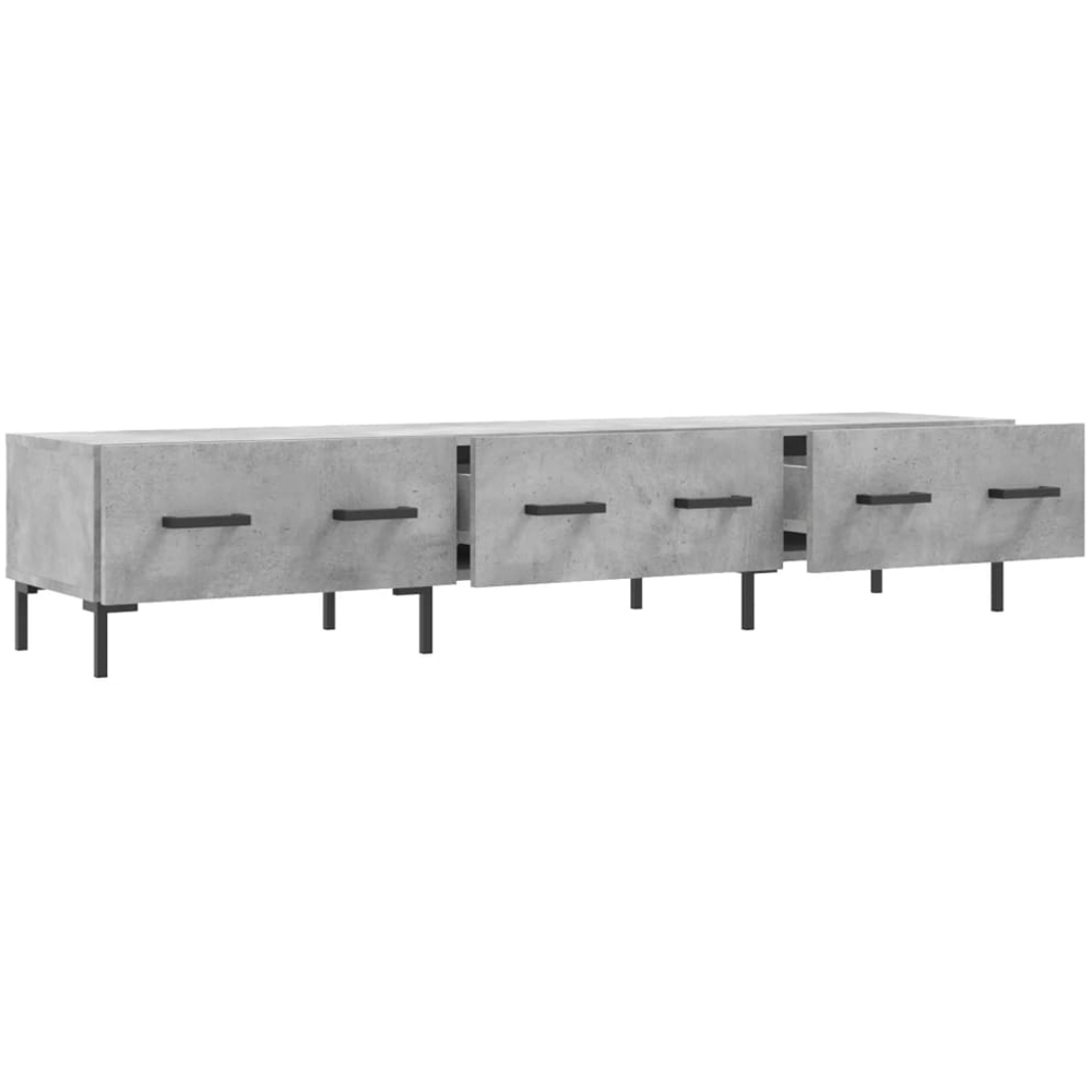 vidaXL 3 Drawer Concrete Grey TV Cabinet Image 6
