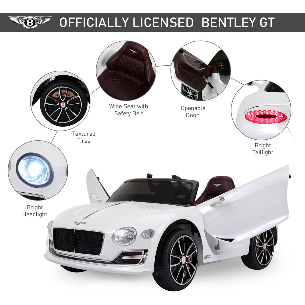 Tommy Toys Bentley Style Kids Ride On Electric Car White 6V Image 2