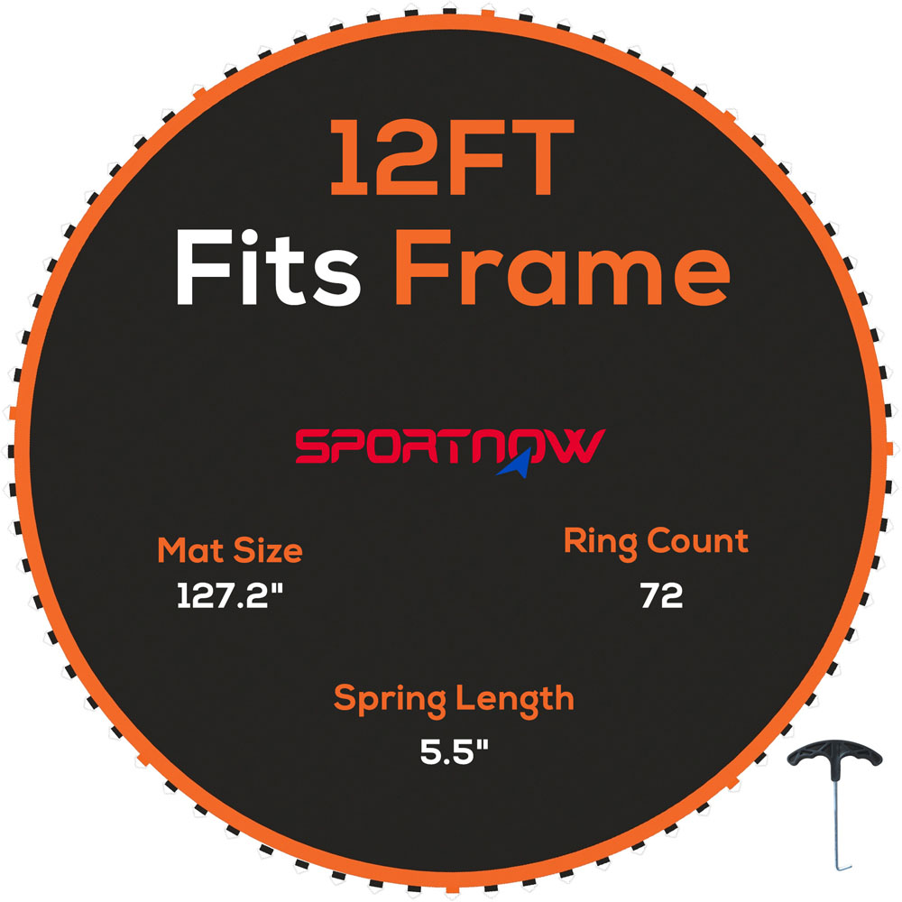 SPORTNOW 12ft Orange Trampoline Mat Image 7