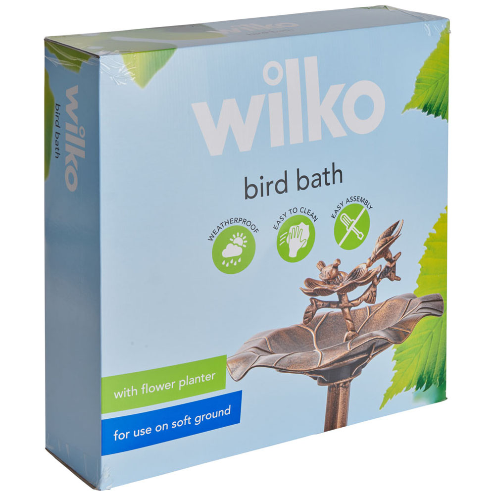 Wilko Plastic Bird Bath Image 2