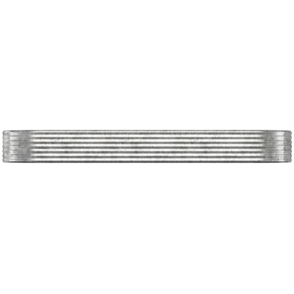 vidaXL Silver Galvanised Steel Raised Garden Bed 322 x 100 x 36cm Image 2