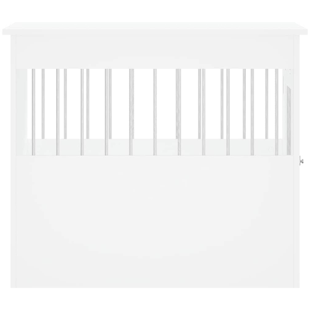 vidaXL White Processed Wood Dog Crate Furniture 55 x 80 x 68cm Image 7