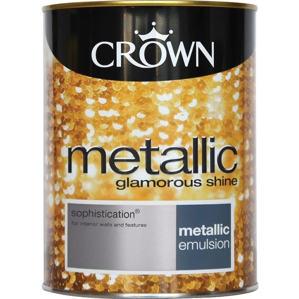 Crown Sophistication Metallic Emulsion Paint 1.25L Image 1
