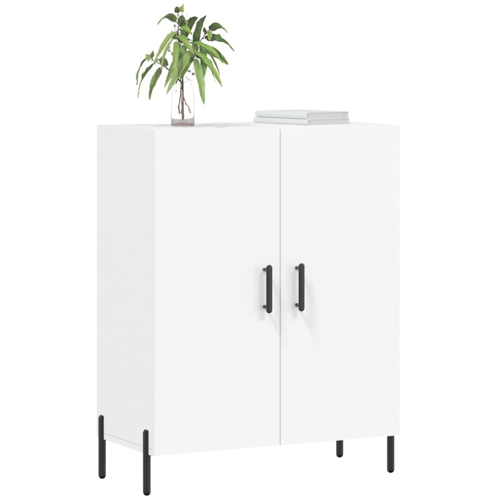 vidaXL 2 Door White Sideboard Image 3