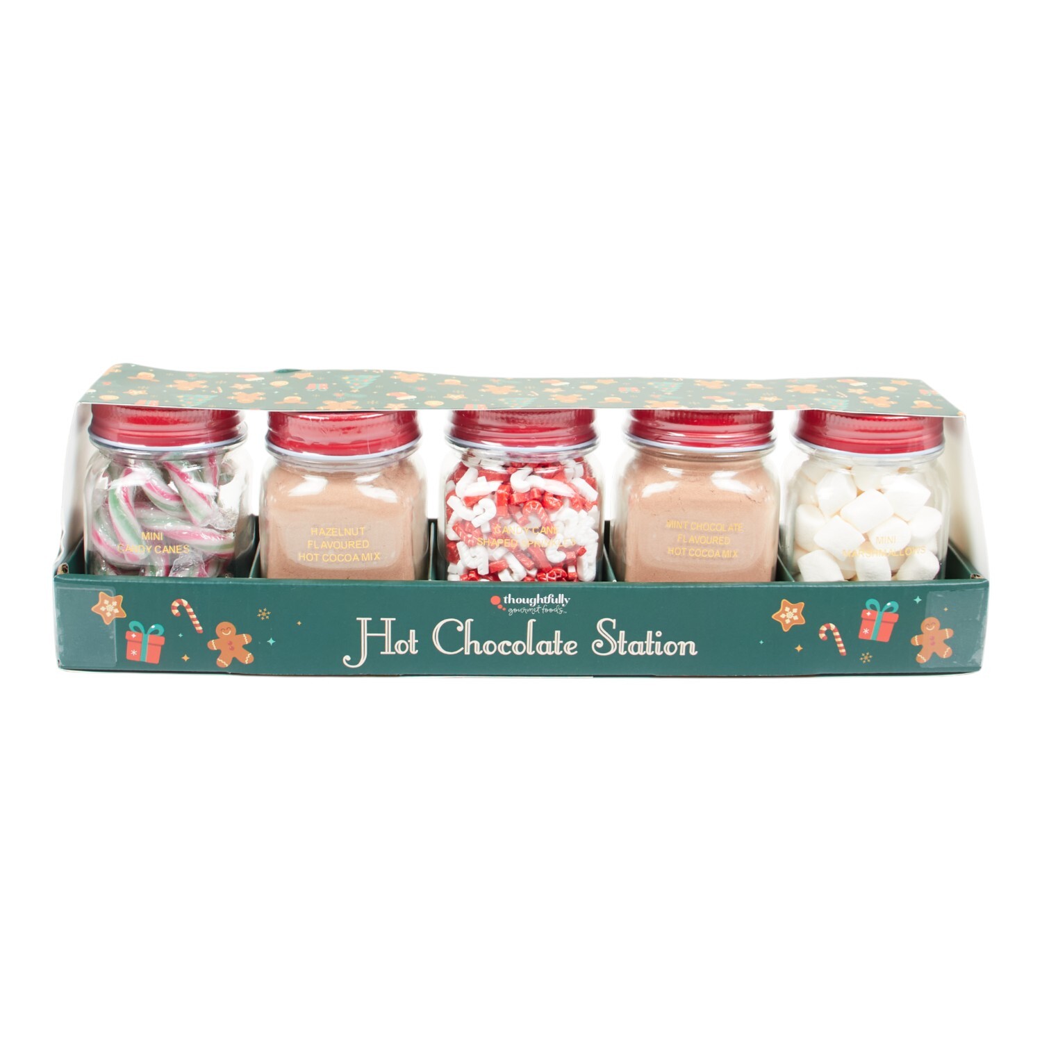 Christmas 5 Piece Hot Chocolate Jar Station Set Image 1