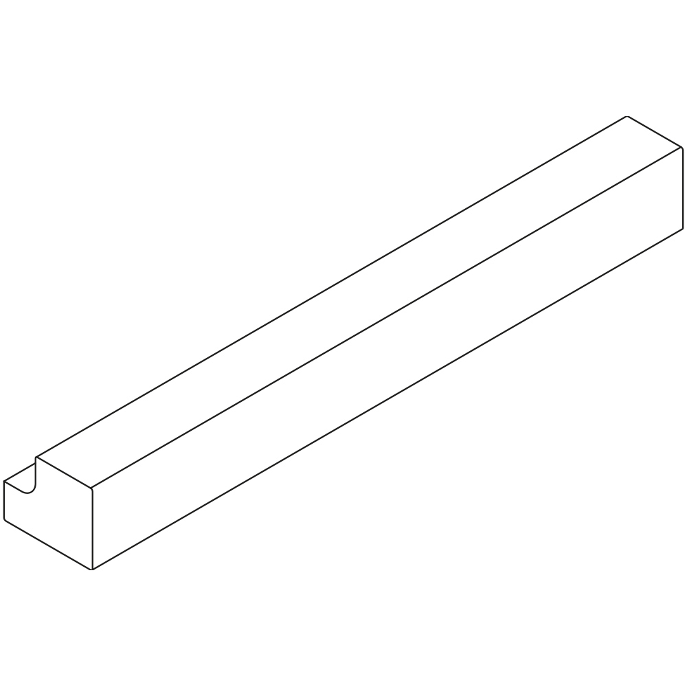 wilko Modern Slab Gloss White Cornice and Pelmet Square Image