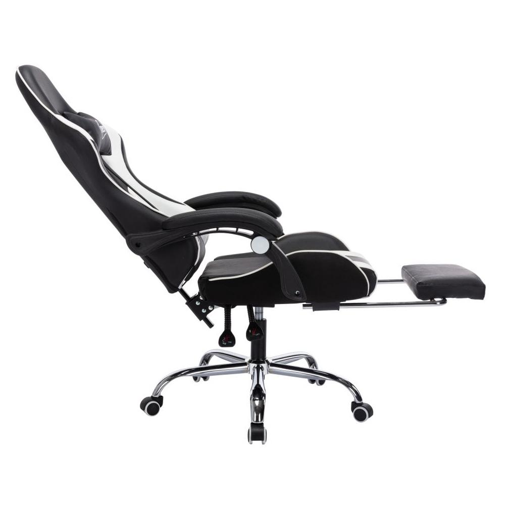 Neo White PU Leather Swivel Massage Office Chair Image 3