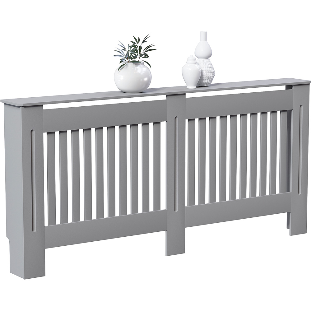 Vida Designs Chelsea Olive Grey Radiator Cover Extra Large Image 1