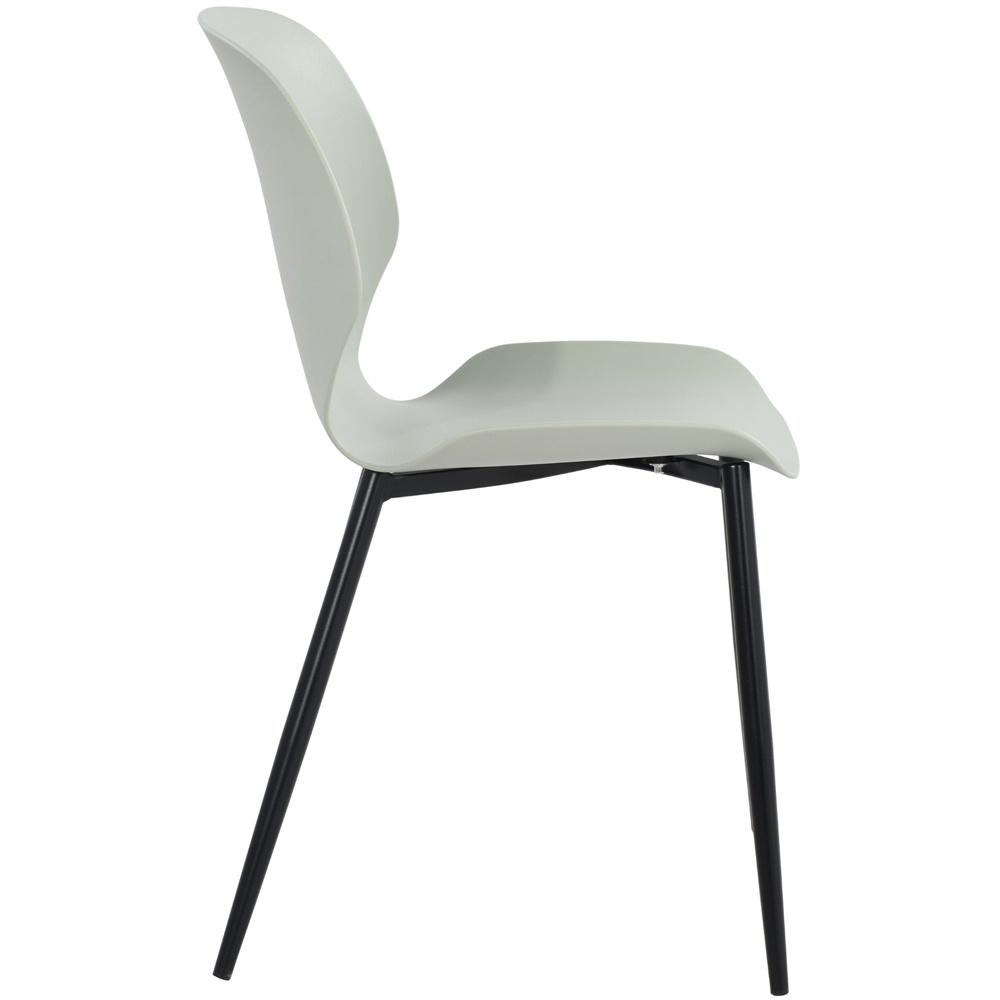 Core Products Carnaby Set of 2 Light Green Plastic Kitchen Chair Image 4