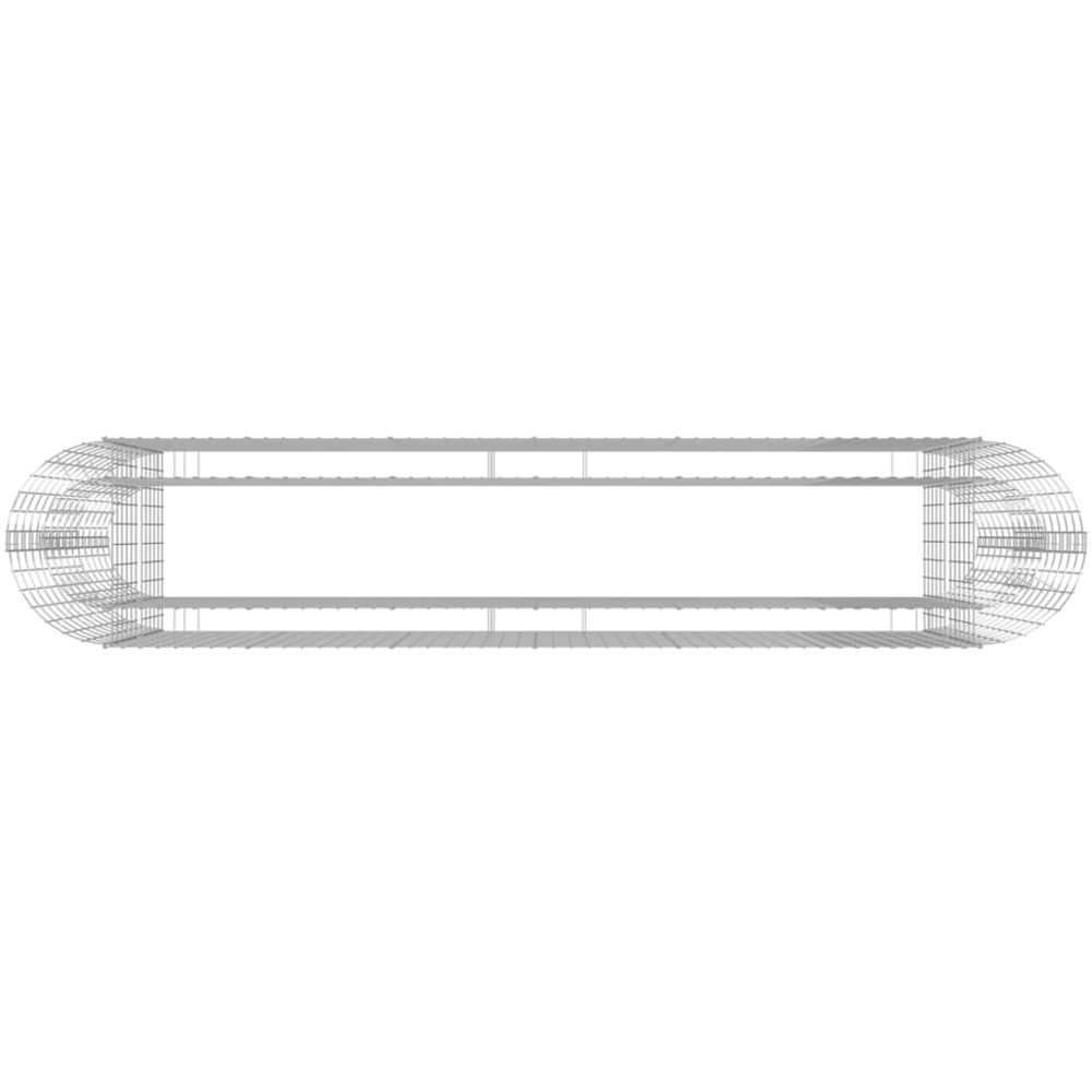 vidaXL Silver Galvanised Iron Gabion Raised Bed 260 x 50 x 100cm Image 3