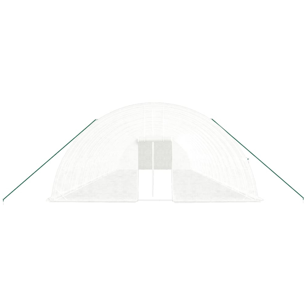 vidaXL White Polyethylene Galvanised Steel Frame 59 x 19.6ft Greenhouse Image 3