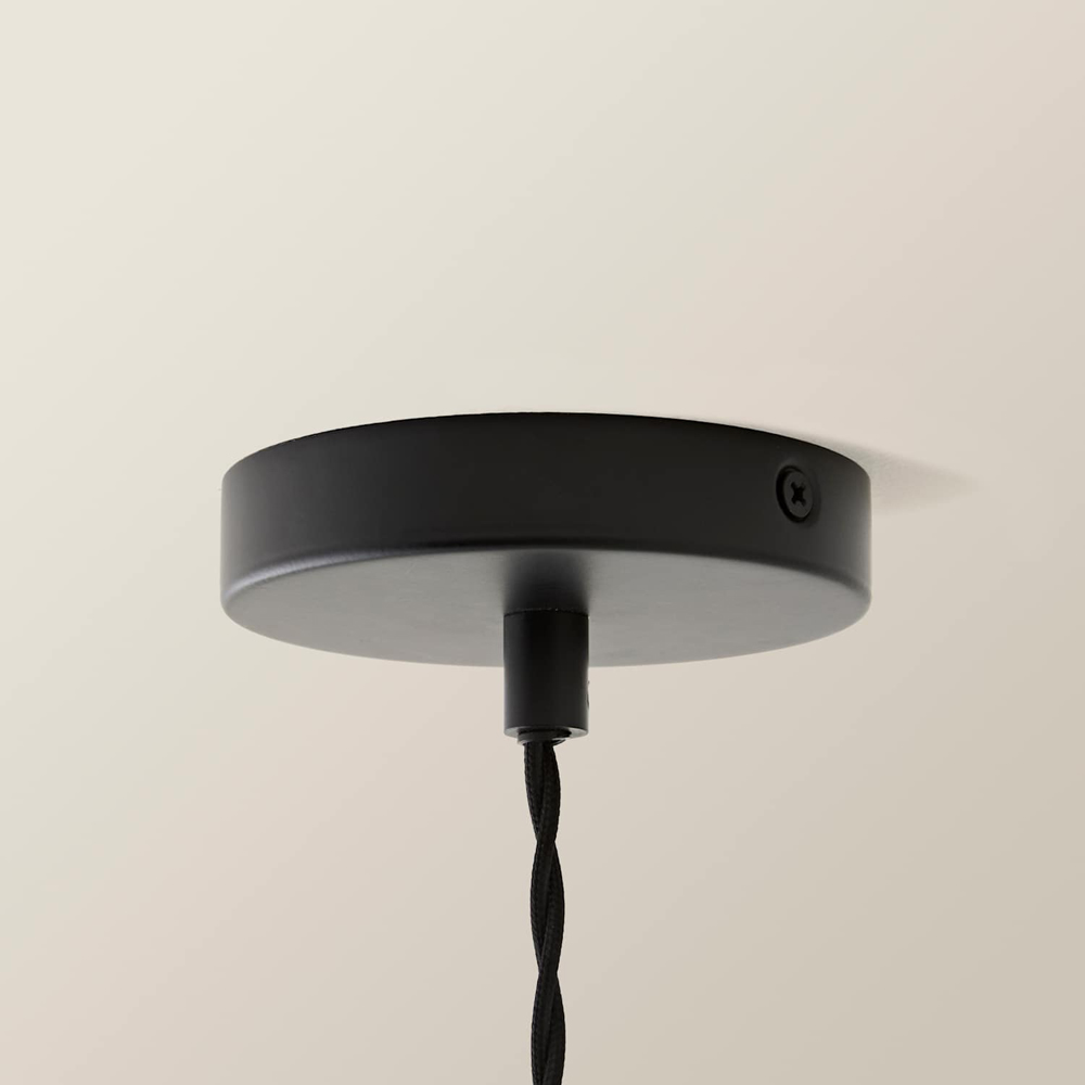 ValueLights Shaw Matt Black Rechargeable Ceiling Pendant Light Fitting Image 5