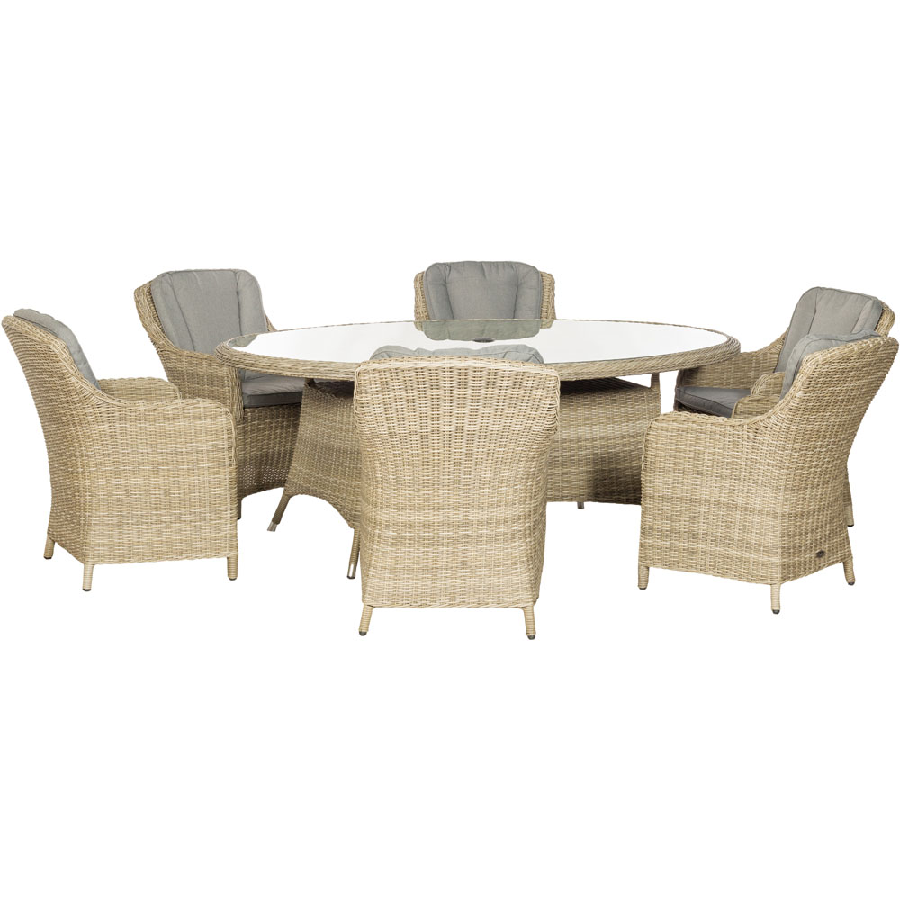 Royalcraft Wentworth Rattan 6 Seater Ellipse Imperial Dining Set Image 2