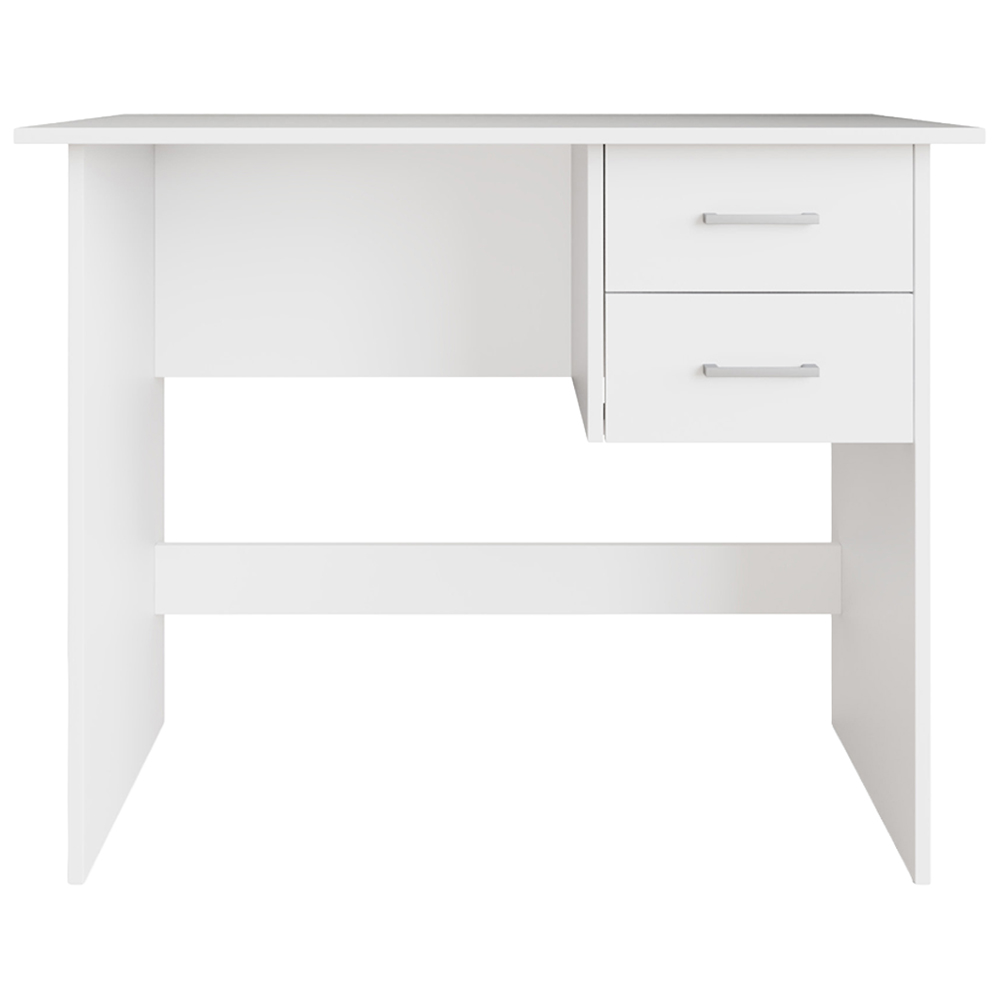 GFW Bailey 2 Drawer Computer Desk White Image 5