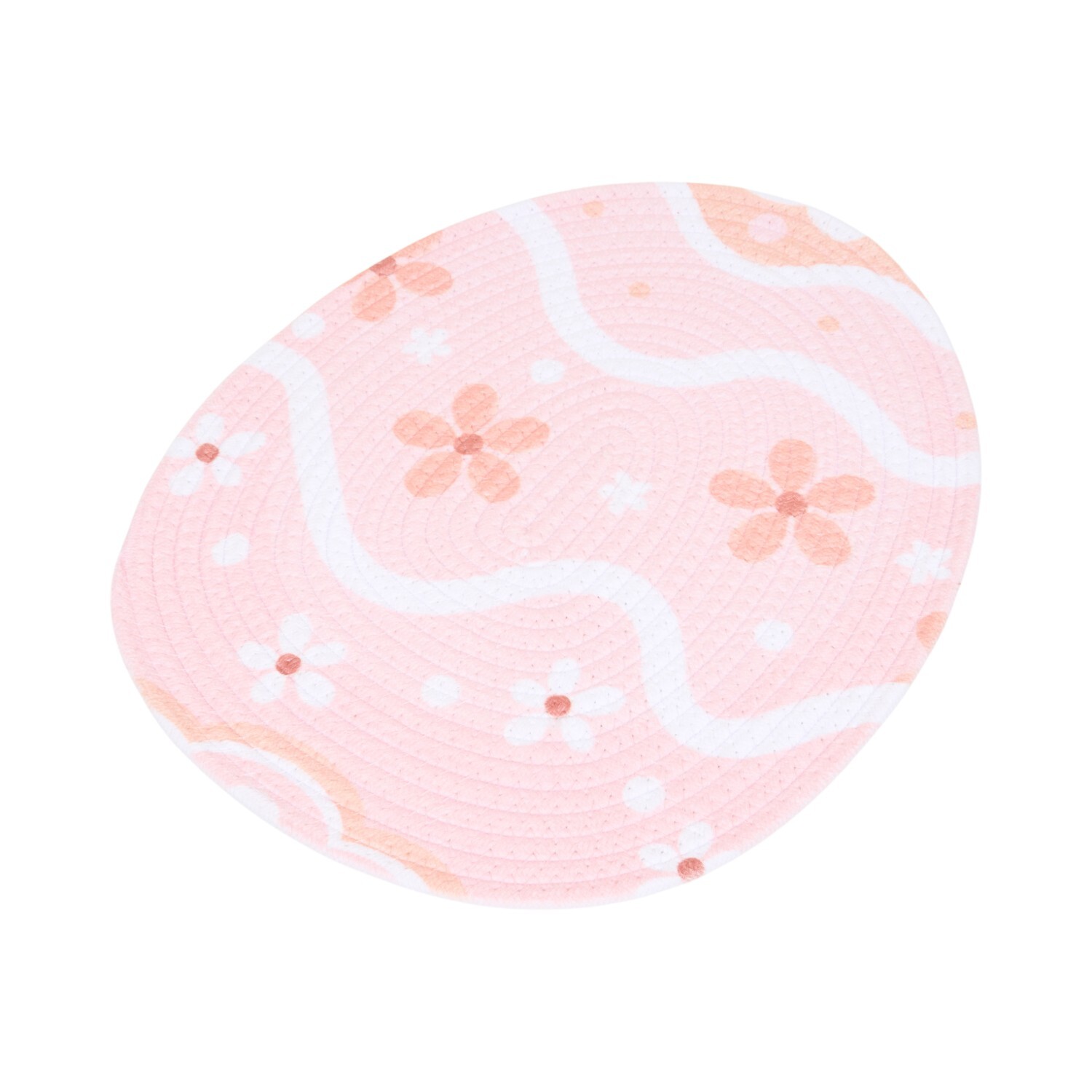Pack of 2 Floral Egg Placemats Pink Image 2