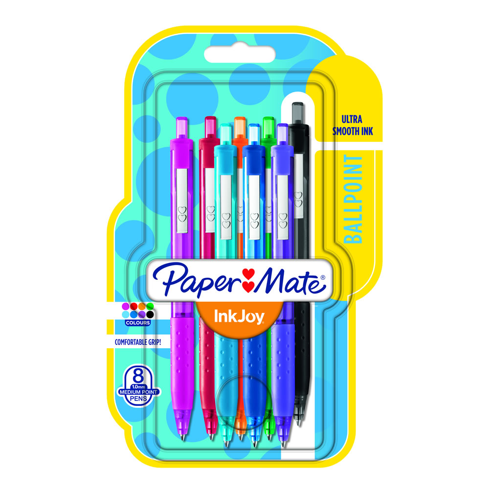 Paper Mate Inkjoy Fun Colours Ballpoint Pens 8 pack Image