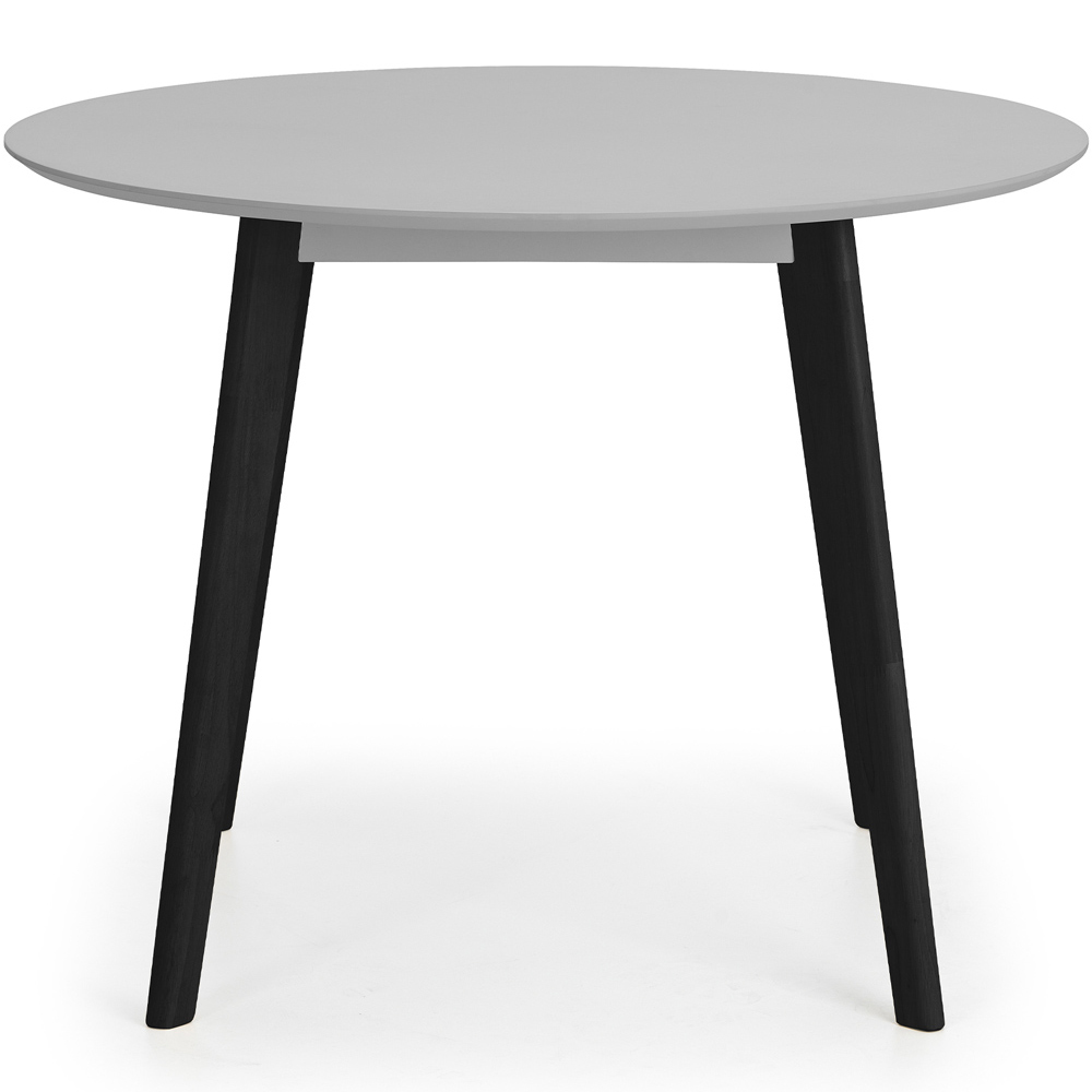 Julian Bowen Casa 4 Seater Round Dining Table Grey and Black Image 3