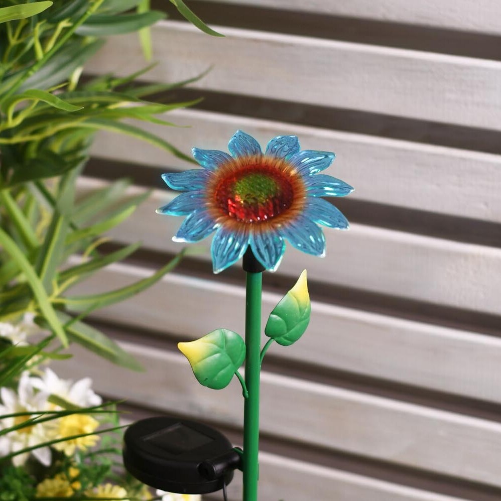 Solar Sunflower Stake Light Image 1