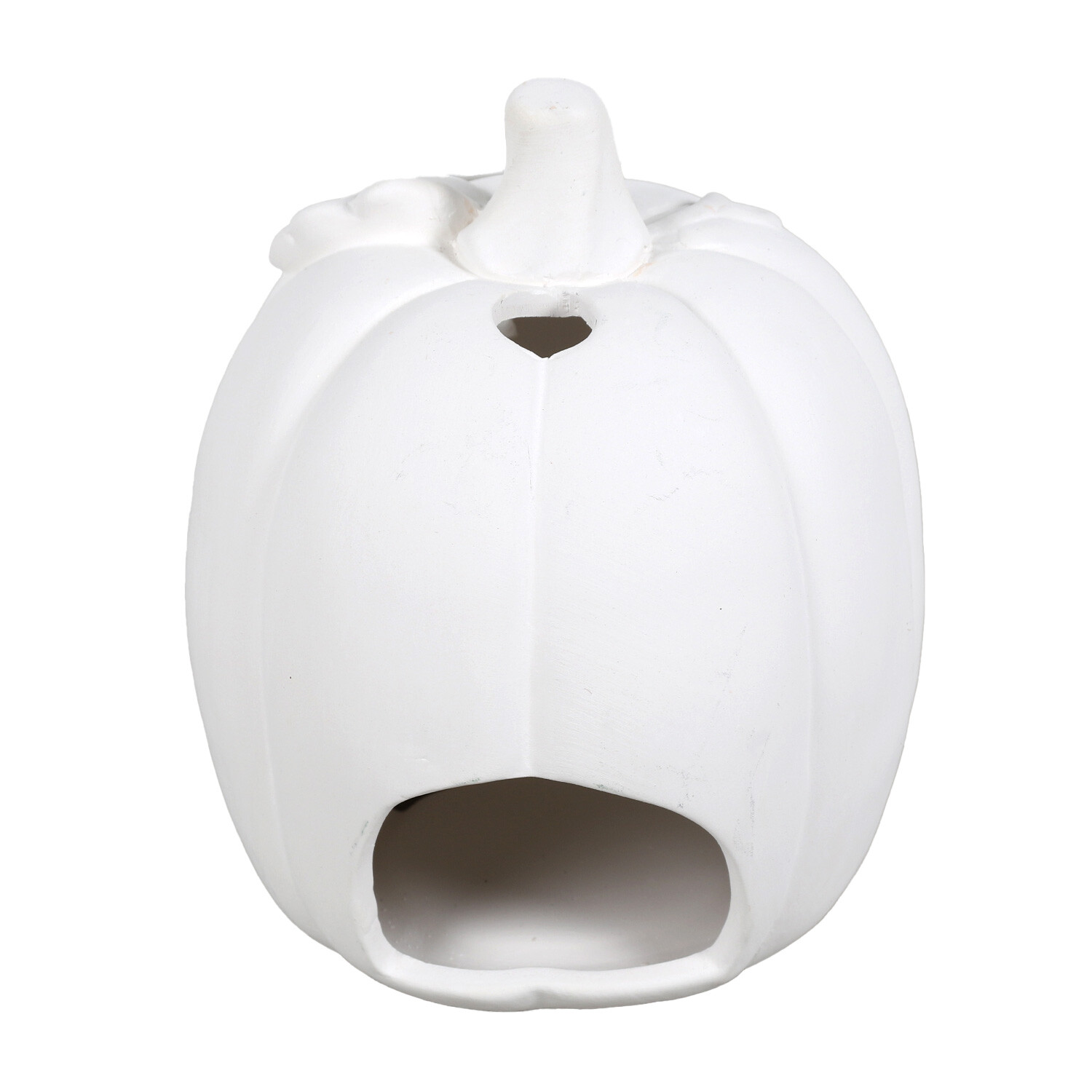 Paint Your Own Ceramic Pumpkin House - White Image 3