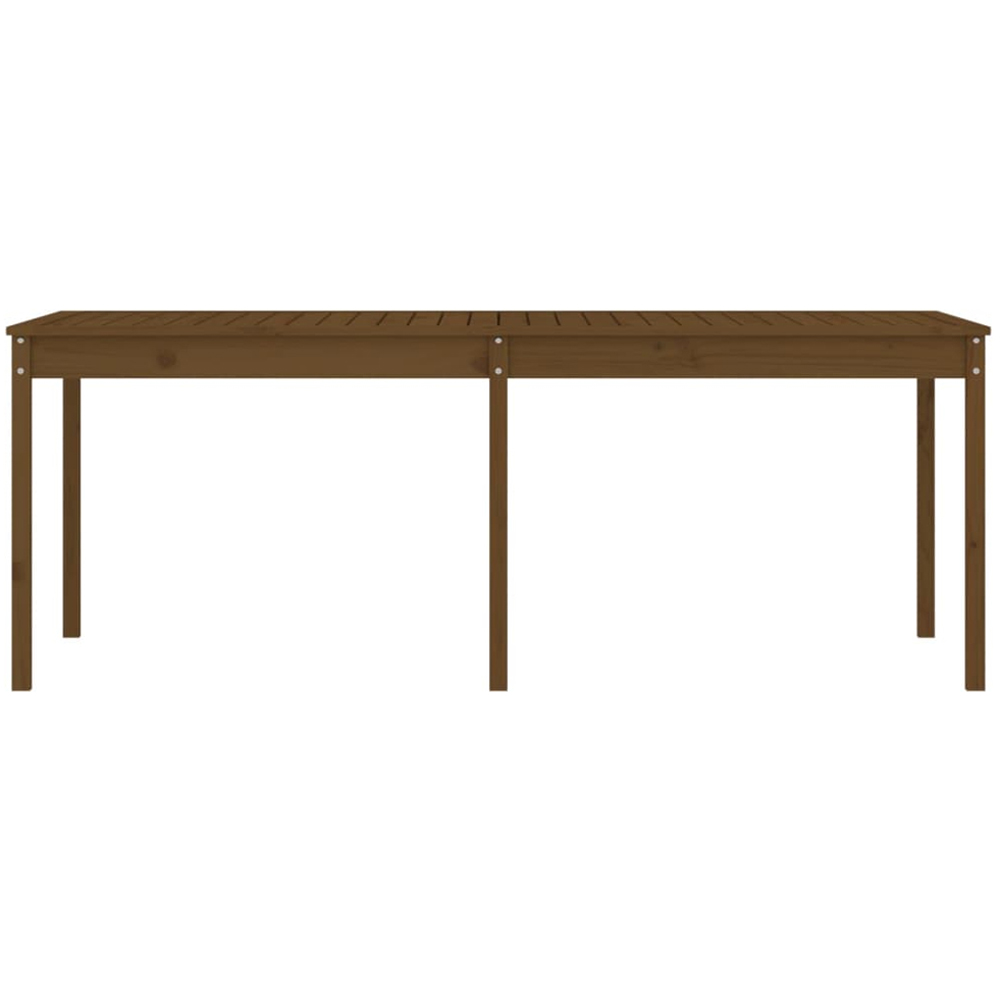 vidaXL 8 Seater Solid Pine Wood Garden Dining Table Honey Brown Image 4