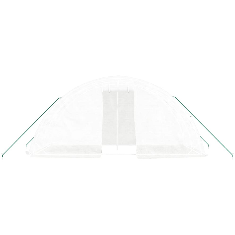 vidaXL White Polyethylene Galvanised Steel Frame 16.4 x 6.5ft Greenhouse Image 3