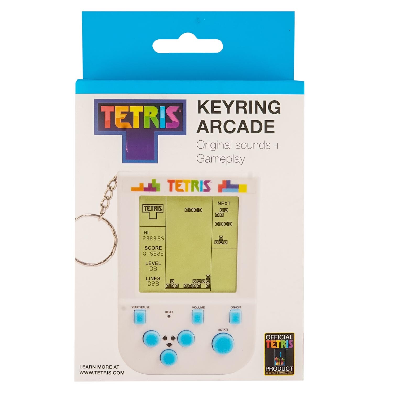 G&G Tetris White Keyring Arcade Image 1