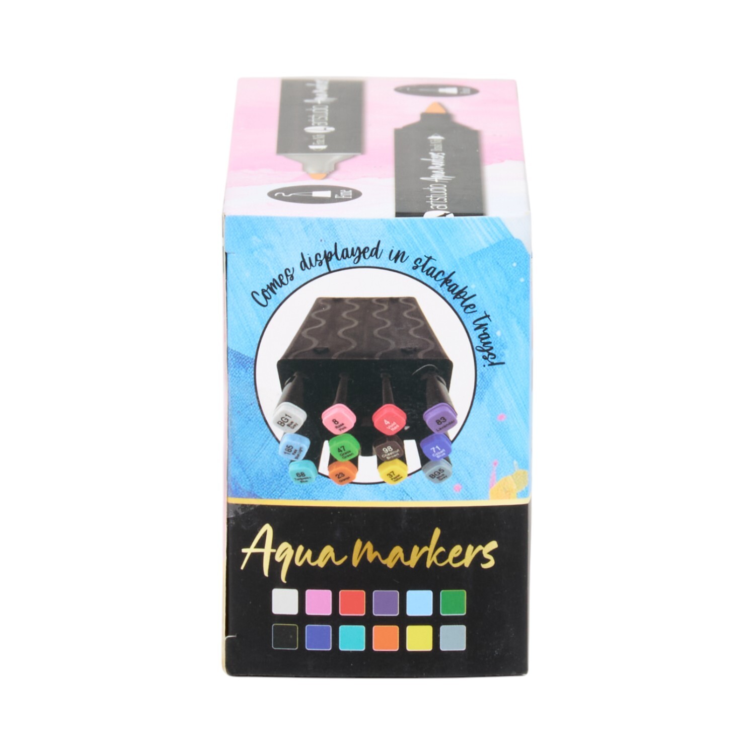 Pack of 12 Twin Aqua Markers Image 5