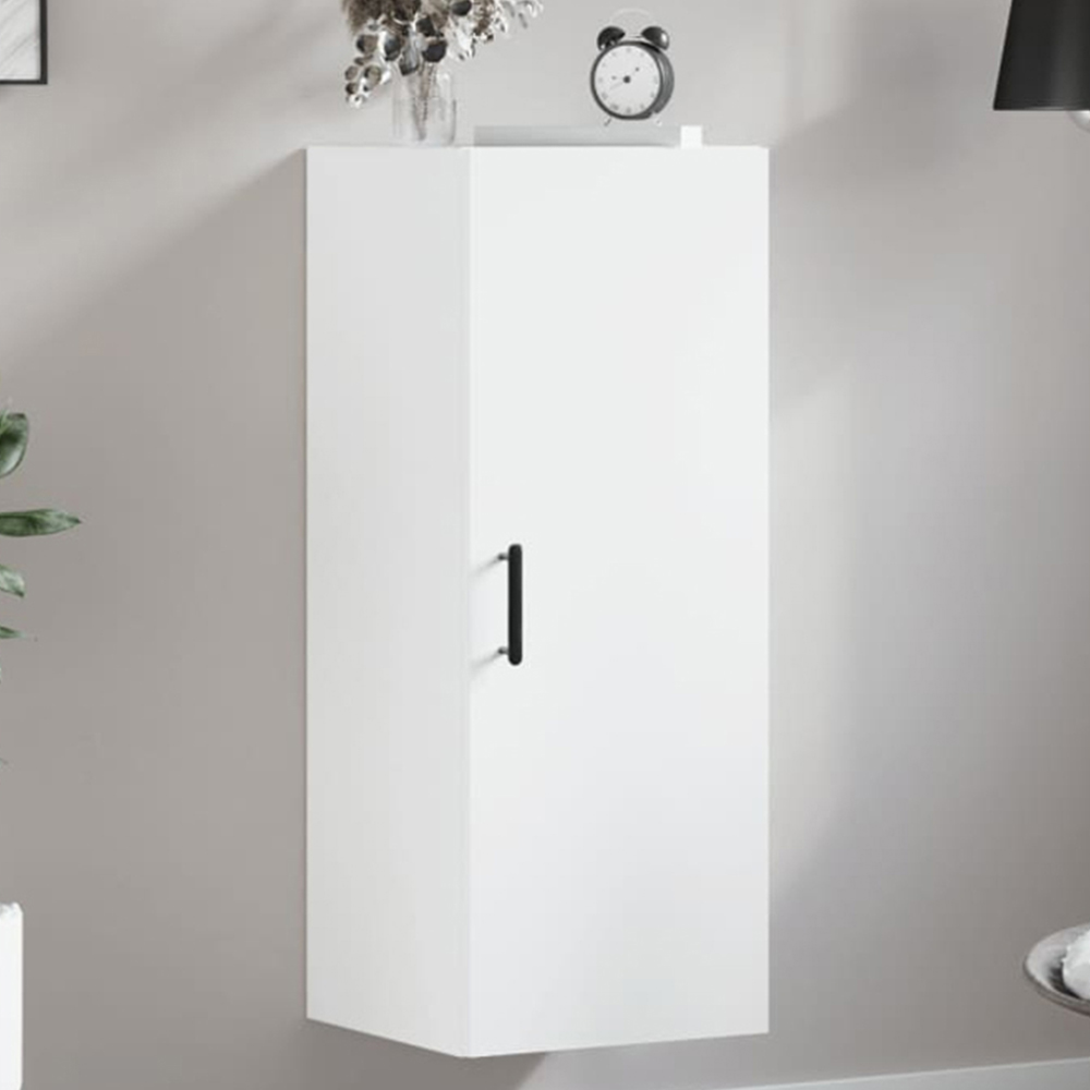 vidaXL Single Door White Wall Mounted Cabinet Image 1