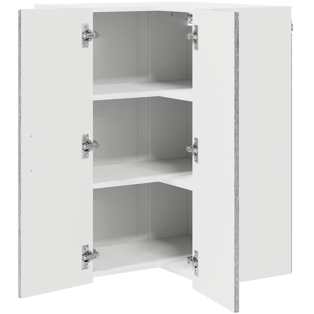 vidaXL 2 Door Grey Sonoma Kitchen Wall Corner Cabinet Image 5