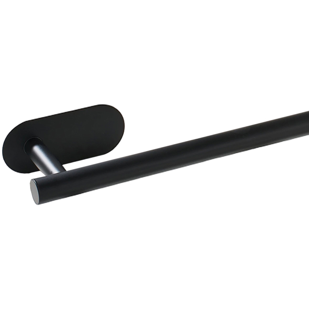 Living and Home 5-Piece Black Wall-Mounted Stainless Steel Bathroom Hardware Set with 3 Hooks Image 6