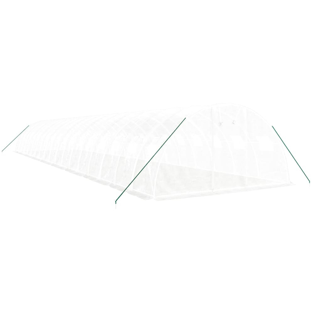 vidaXL White Polyethylene Galvanised Steel Frame 59 x 19.6ft Greenhouse Image 2