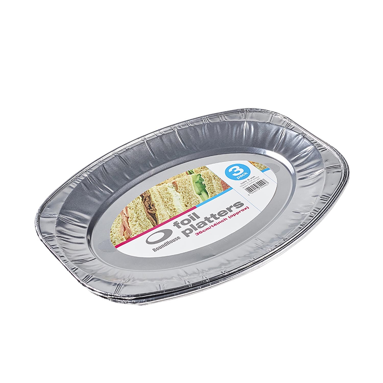 Round House Silver Foil Tray 3 Pack Image