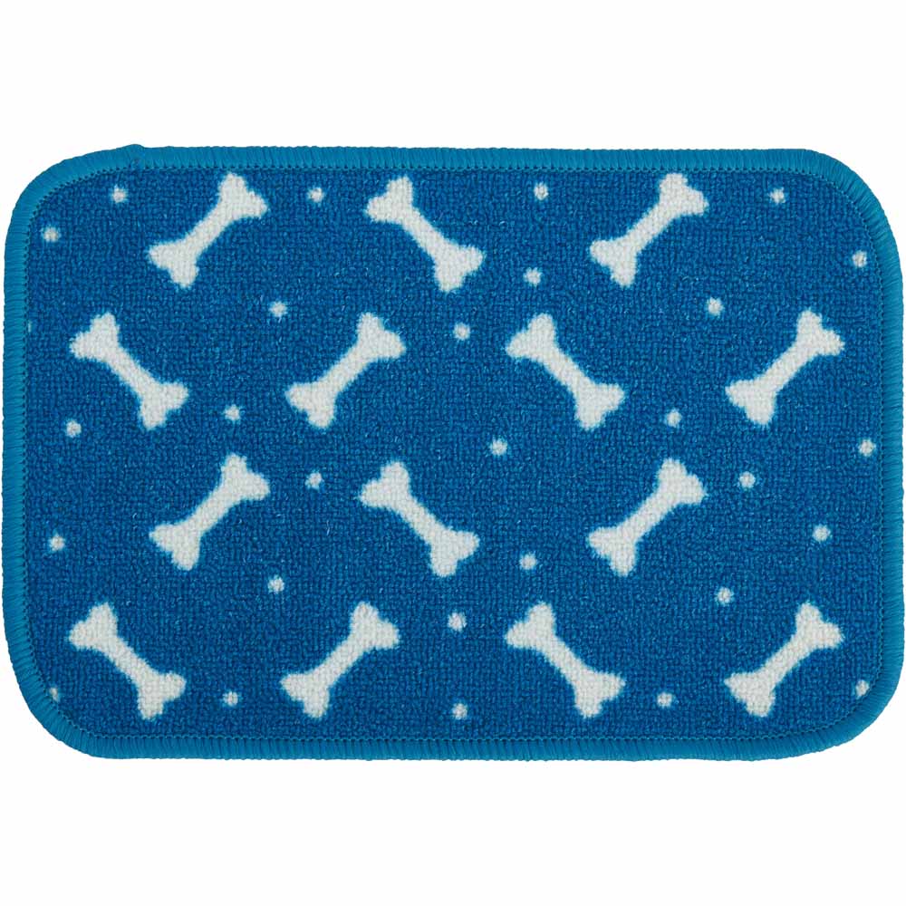 Wilko Bone Repeat Pet Feeding Mat 30 x 40cm Image 1