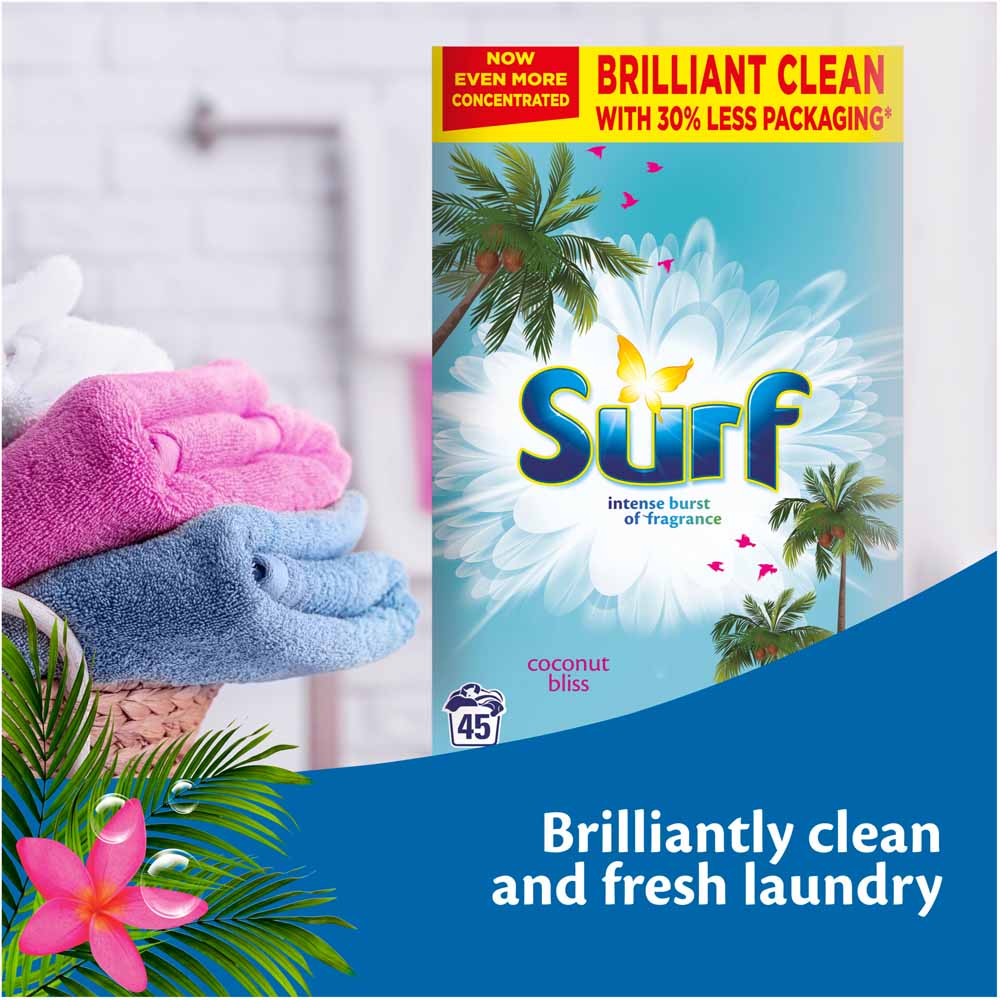 Surf Coconut Bliss Laundry Powder 45 Washes 2.25kg Image 4