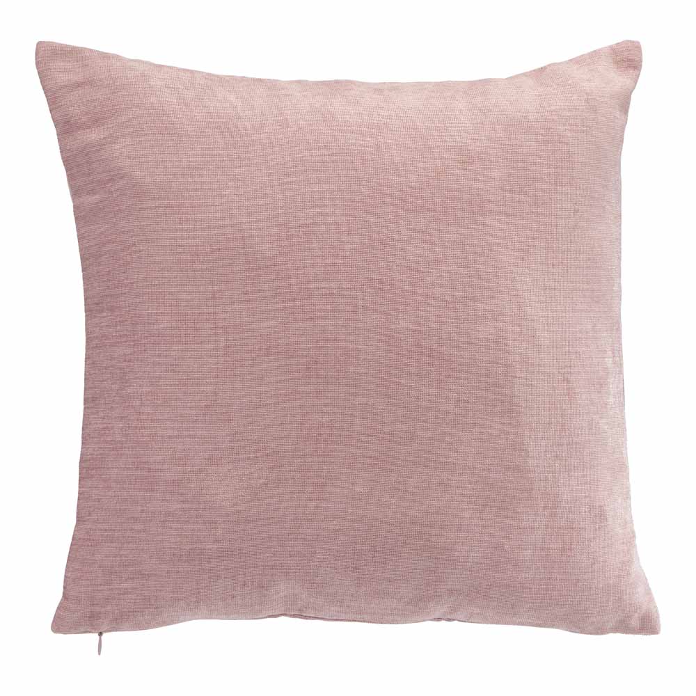 Wilko Pink Chenille Cushion 43 x 43cm Wilko