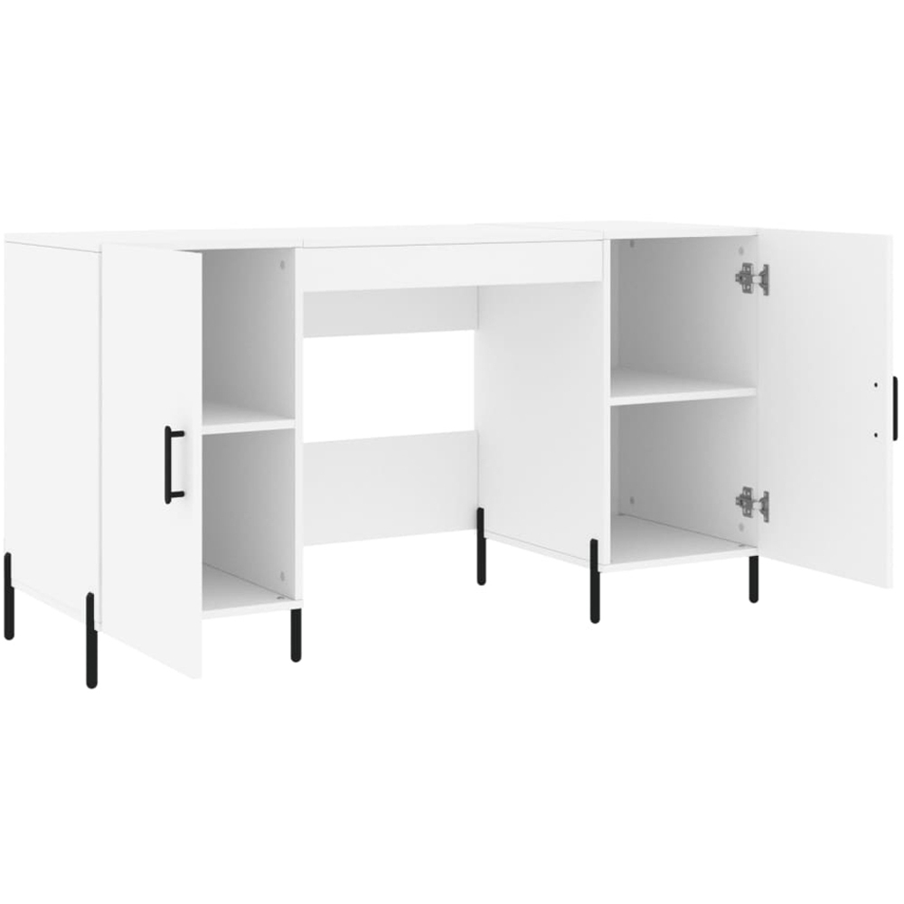 vidaXL 2 Door Modern Desk White Image 5