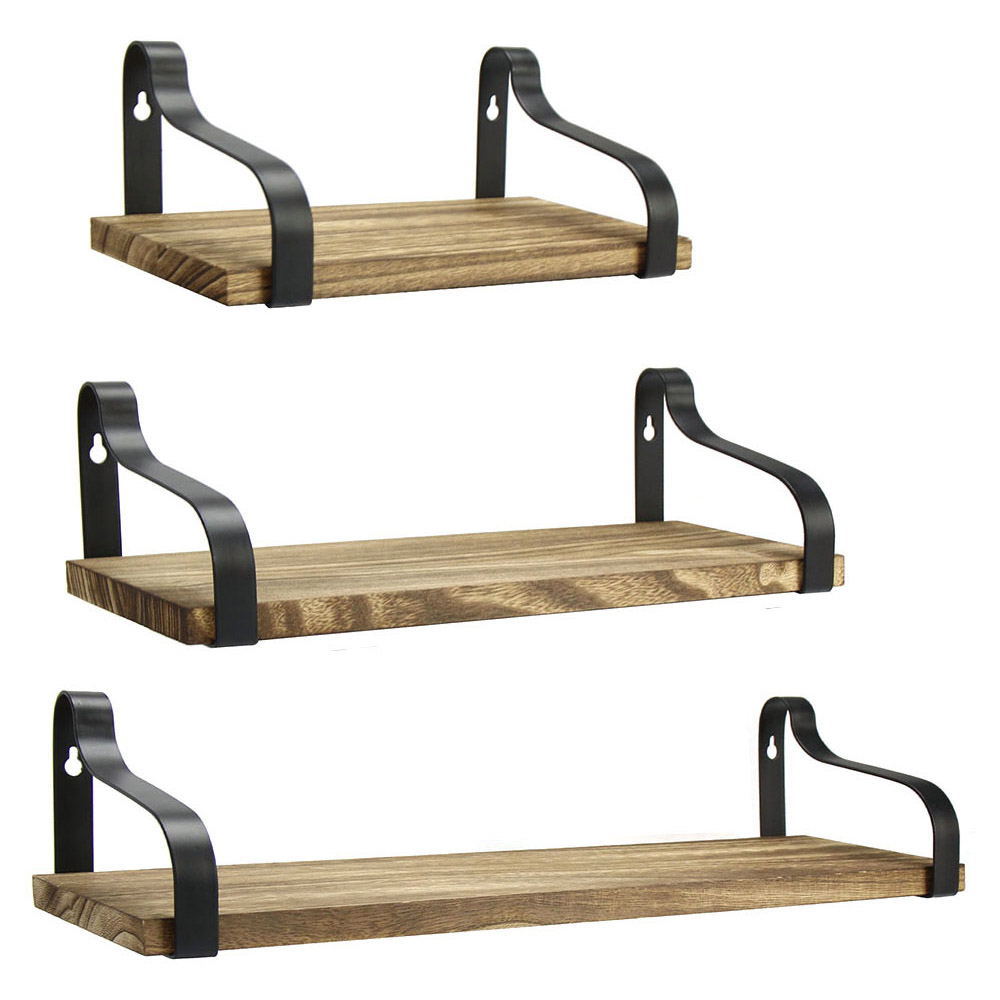 Living and Home Multi-Layers Wall Mounted Shelf 3 Pieces Image 1