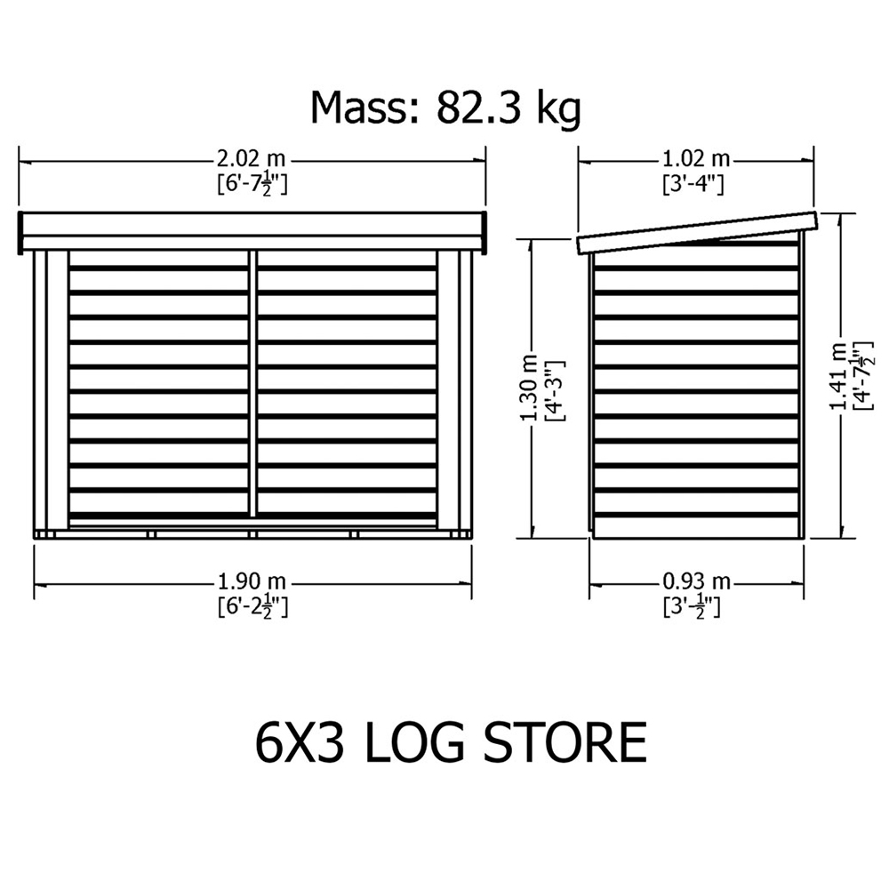 Shire 6.7 x 4.3ft Large Heavy Duty Log Store Image 5