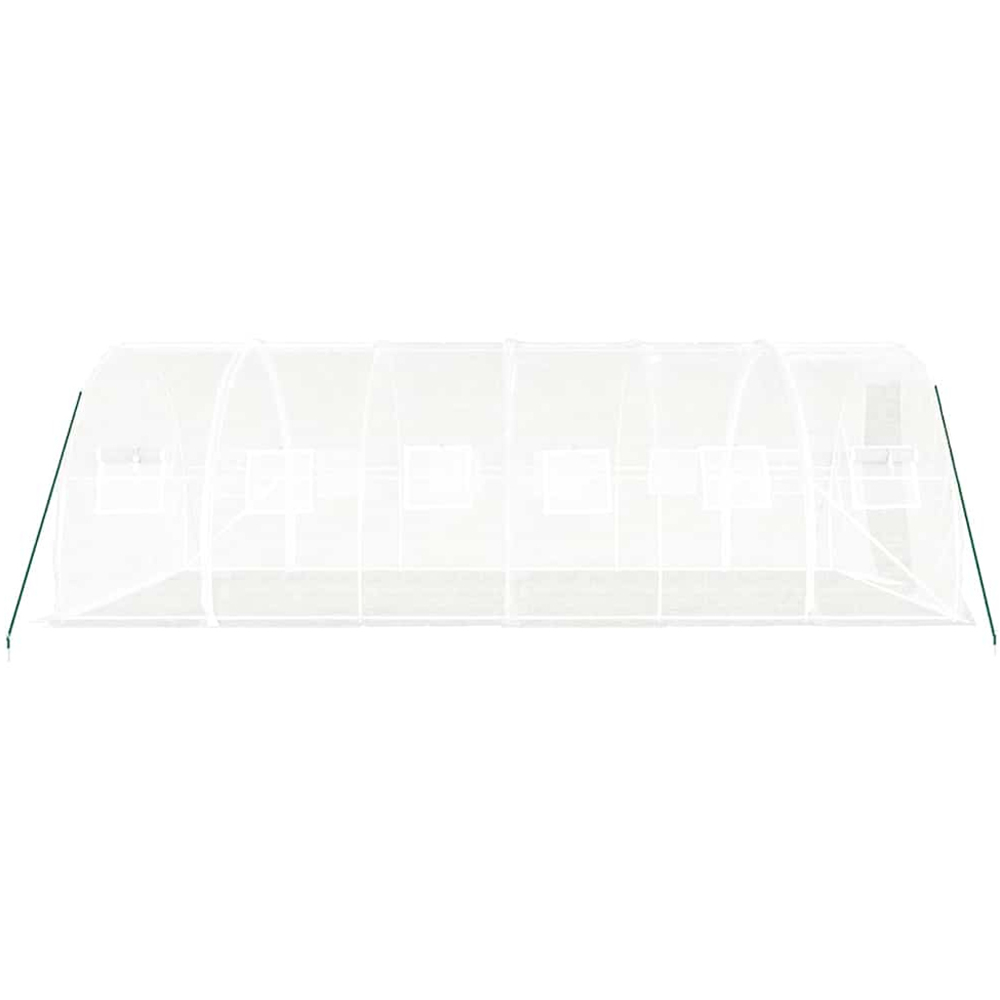 vidaXL White Polyethylene Galvanised Steel Frame 19.6 x 9.8ft Greenhouse Image 4