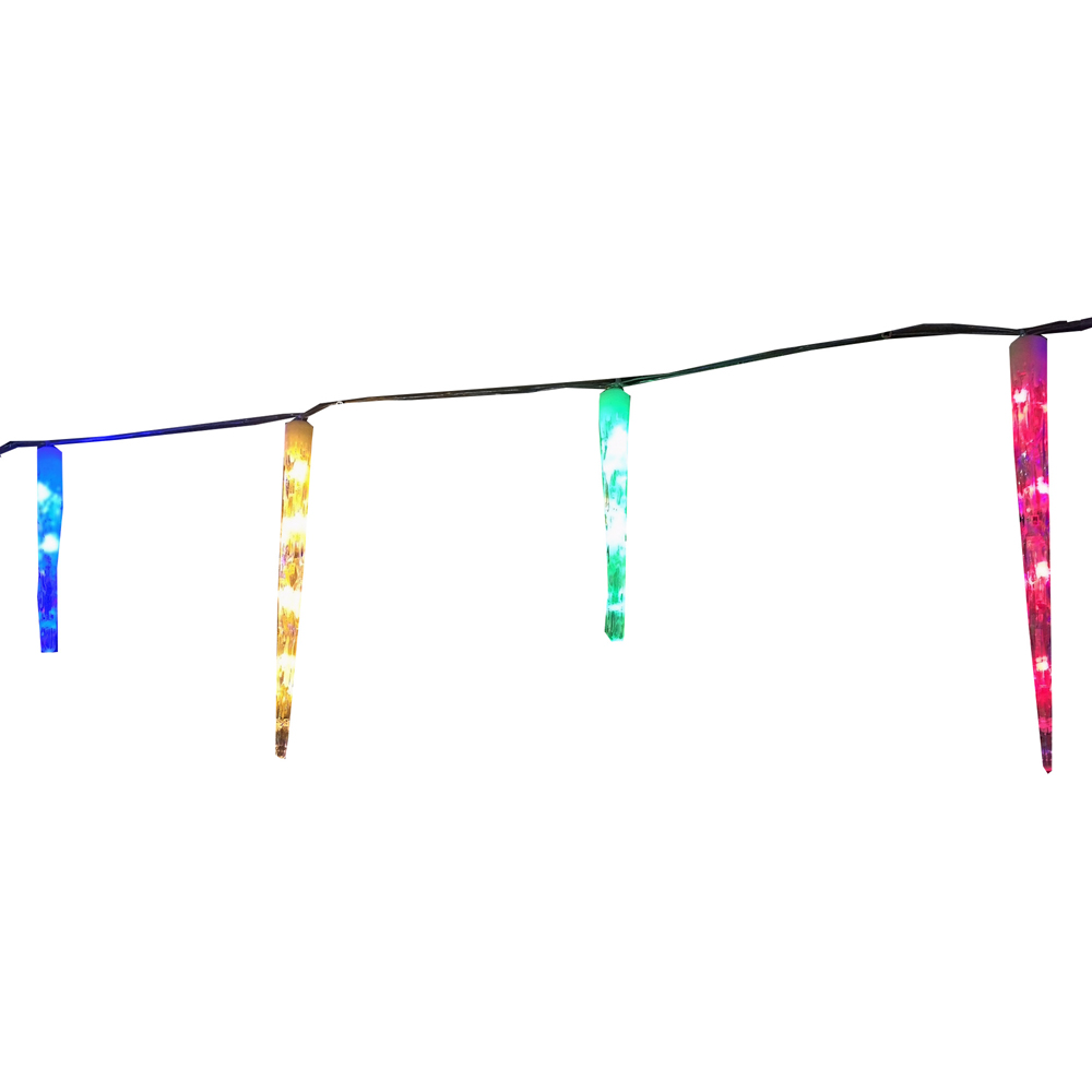 Samuel Alexander 24 Colour Changing LED Remote Controlled Christmas Icicle Light 6.9m Image 2
