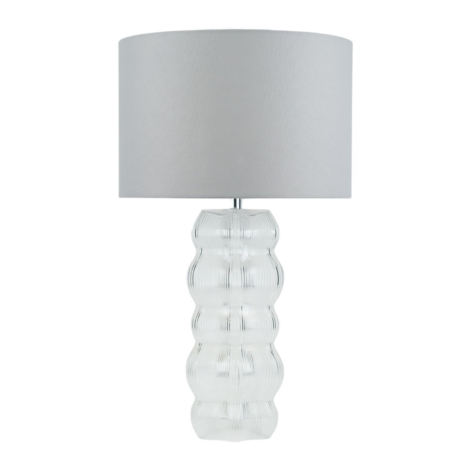 Celina Glass Table Lamp Grey Image 1