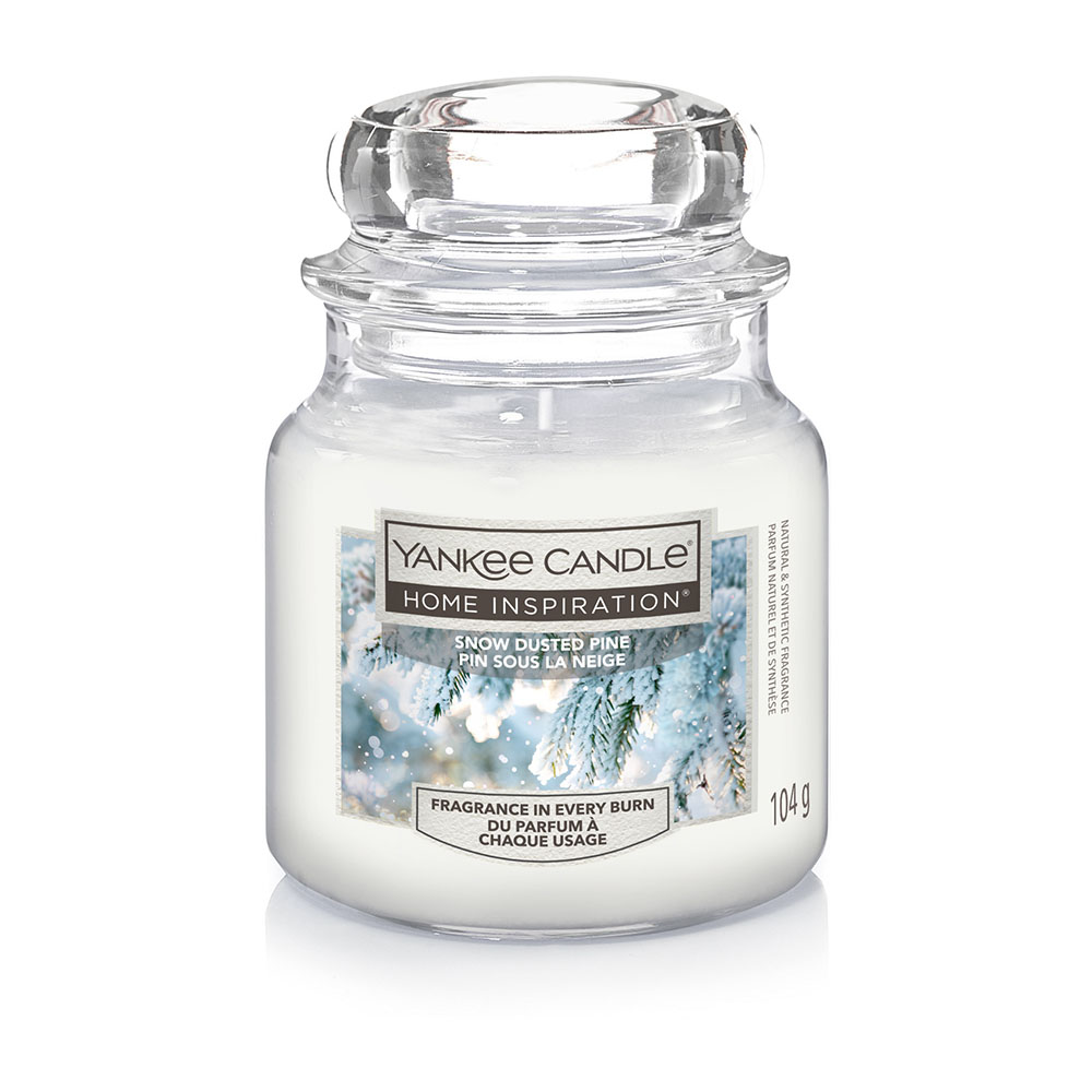 Yankee Snow Dusted Pine Small Scented Candle Jar Image 1