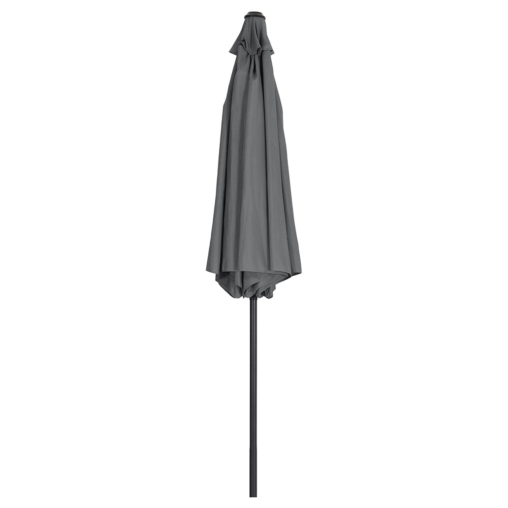 Living and Home Dark Grey Round Crank Tilt Parasol with Round Base 3m Image 5