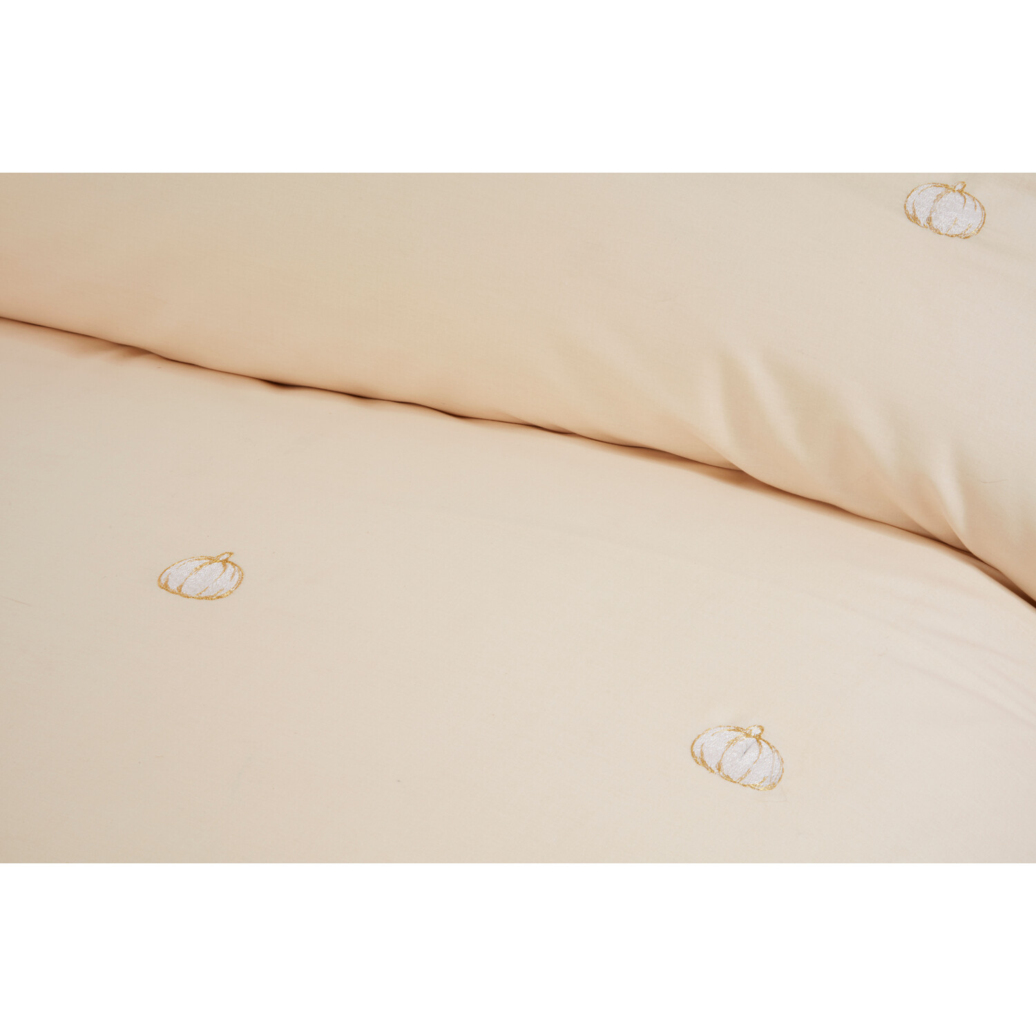 Pumpkins Duvet Cover and Pillowcase Set - Natural / Superking Image 3