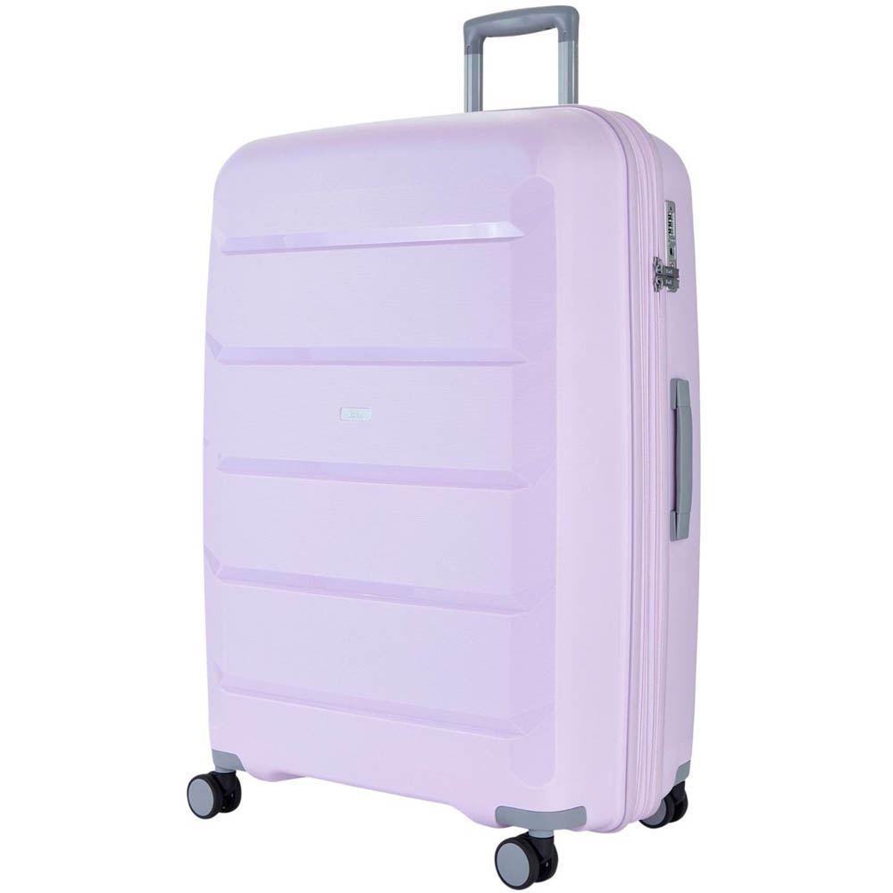 Rock Tulum Large Purple Hardshell Expandable Suitcase Image 1