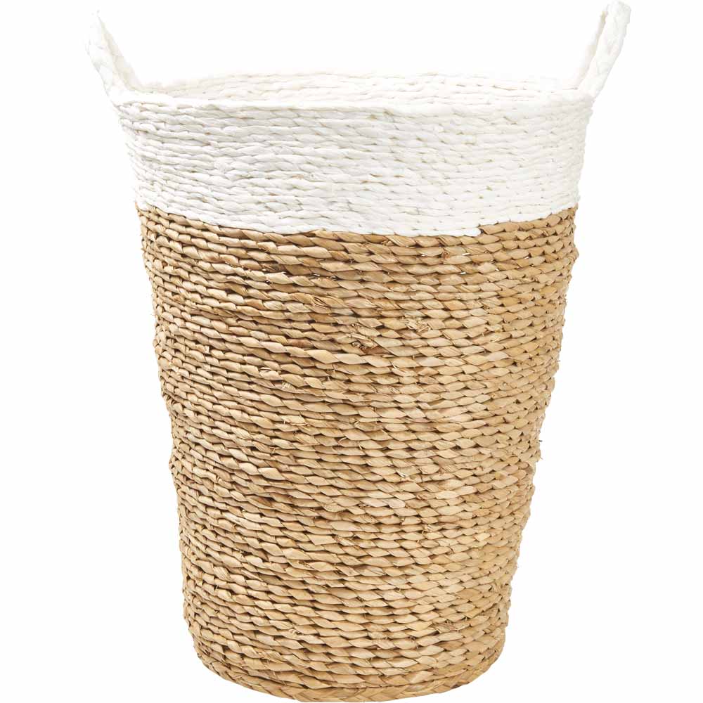 Wilko Rush  Laundry Basket with White Trim Image 1