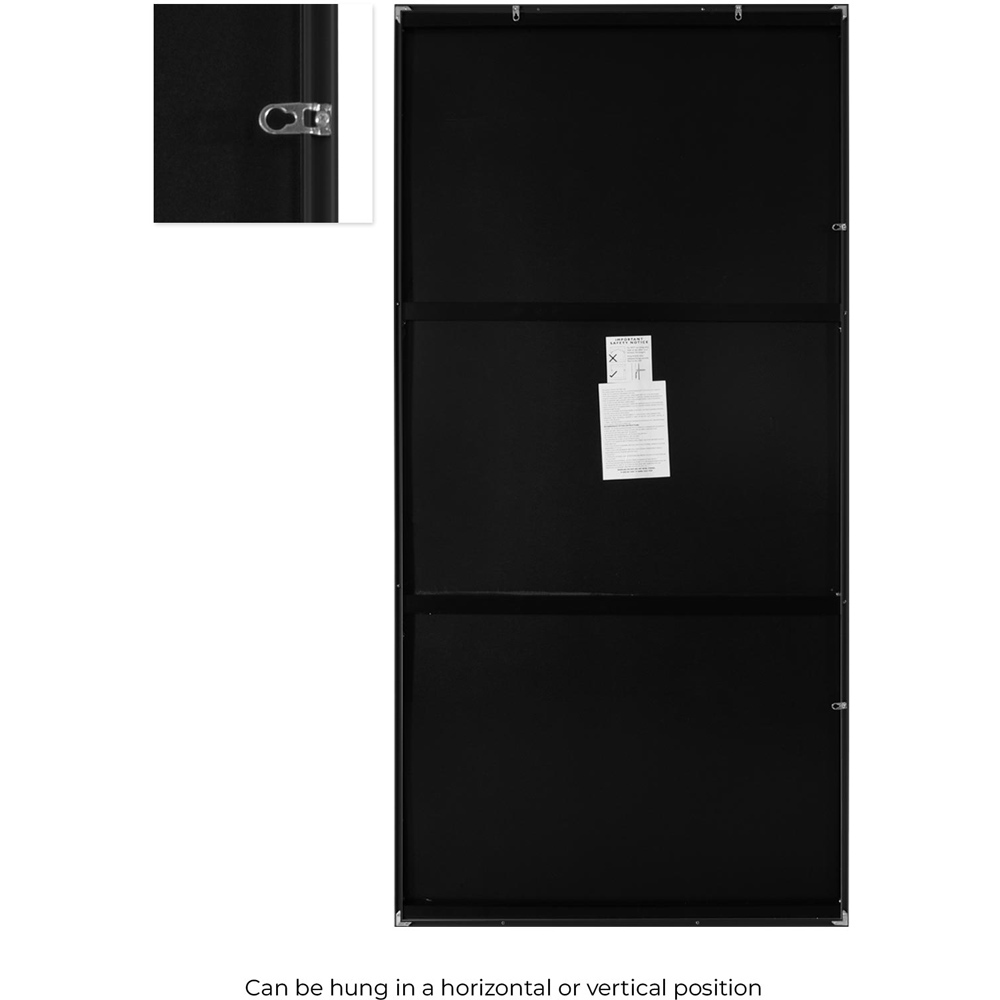 The Artus Black Aluminium Wall Mirror 200 x 100cm Image 4