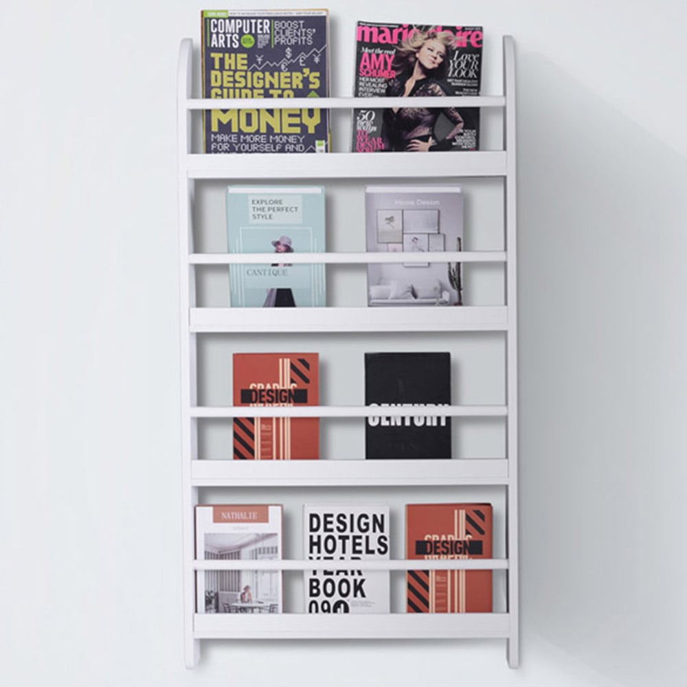Portland 4 Shelf Wall Office Rack Bookcase Image 1